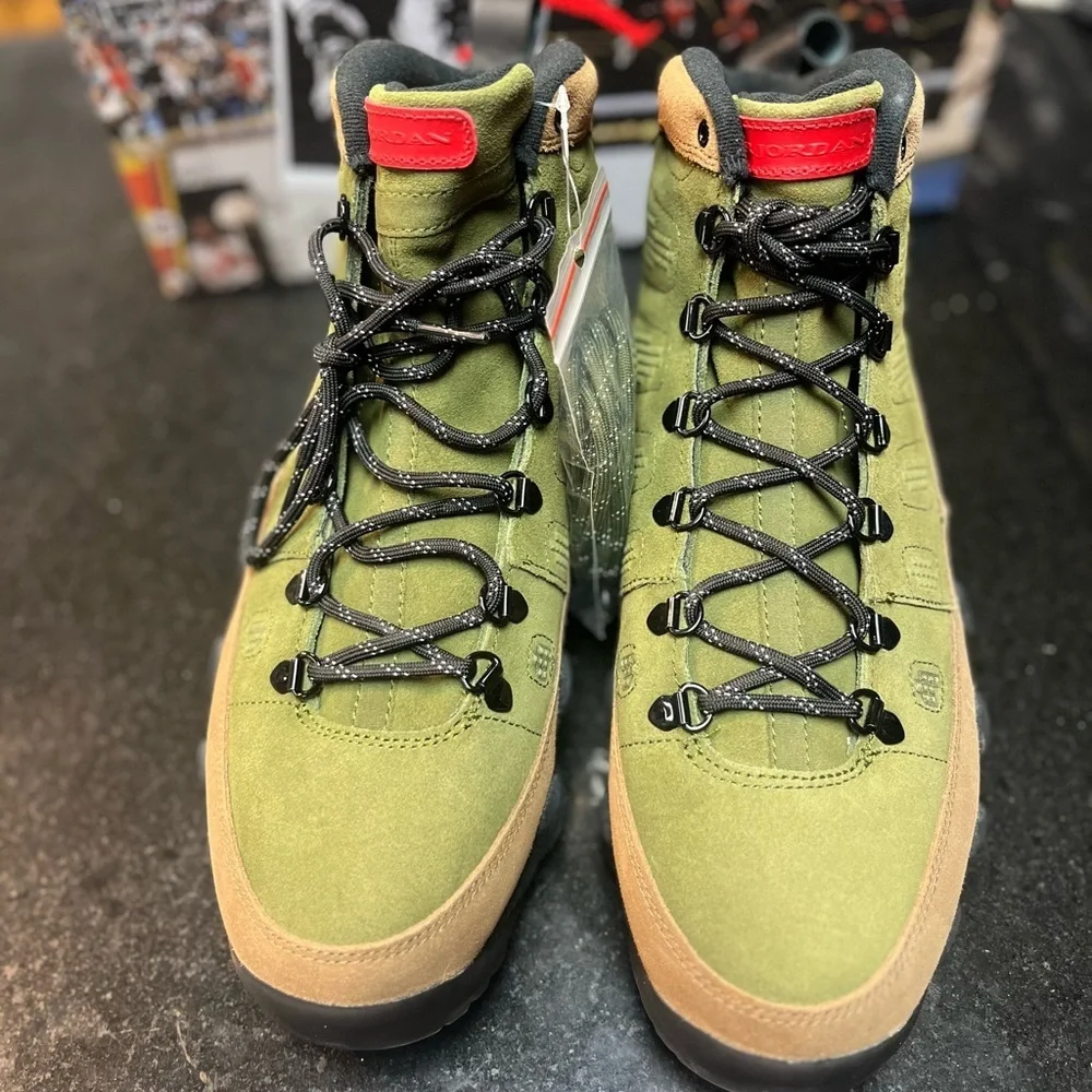 Sz 12 JORDAN 9 RETRO BOOT NRG 'BEEF AND BROCCOLI'